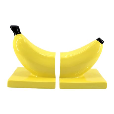 Ceramic Banana Bookends