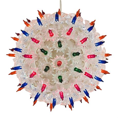 Vintage Style Multicolored Christmas Lights 7"Ø Ball Ornament