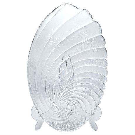 Villeroy & Boch "St. Tropez" Embossed Crystal Shell Oval Serving Platter