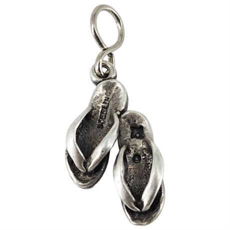 Vintage Sterling Silver Flip-Flops Charm