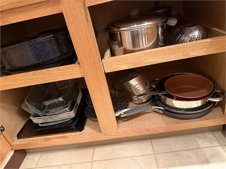 Roaster, Revere Pot, Fry & Baking Pans & Sifter