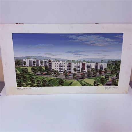 Vintage Architectural Drawing - 20x36”