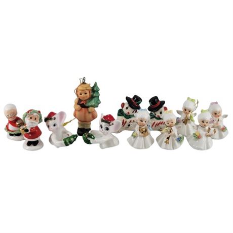 Large Holiday Ceramic Figure Lot
