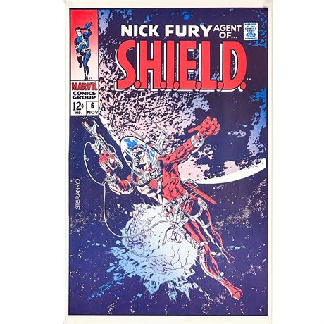 Vintage Marvel Poster Print of "S.H.E.I.L.D." Issue 6 Comic Book Cover