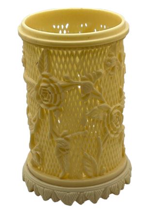 Vintage Carved Bone Cocktail Fork Holder