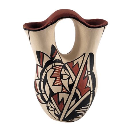 C. C. Jemez Native American Pottery Wedding Pitcher