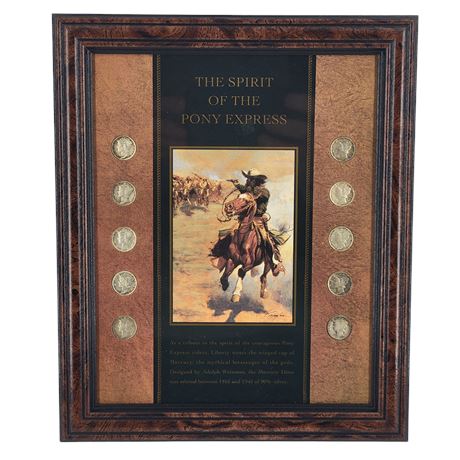 "The Spirit of the Pony Express" Mercy Dime Framed Wall Art
