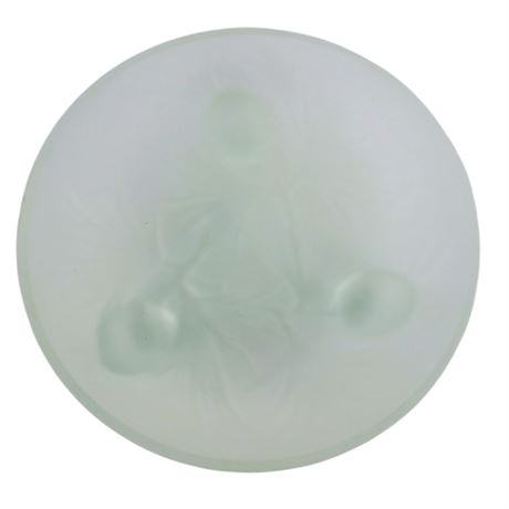 Vintage Verlys France Frosted Glass Pinecone Dish
