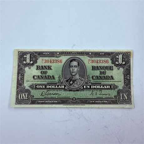 1937 Canadian $1 Note