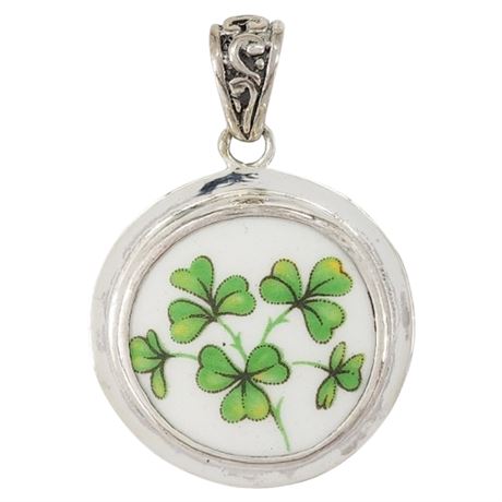 Sterling Silver Shamrock China Pendant