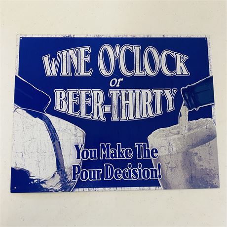 Beer Thirty 12.5x16” Metal Retro Sign