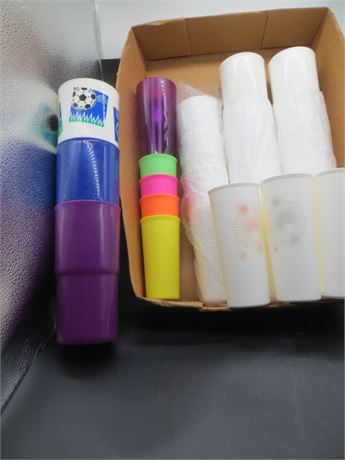 NEW VINTAGE TUPPERWARE STACKING GLASSES VARIOUS SIZES