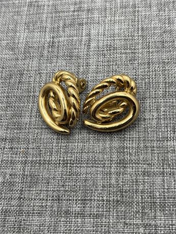 Monet knotted clip earrings