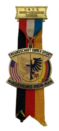 5 1/2” Vintage 1979 German & American Sports Medal