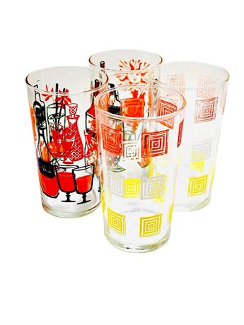 MCM Barware Lot - 4 Glasses