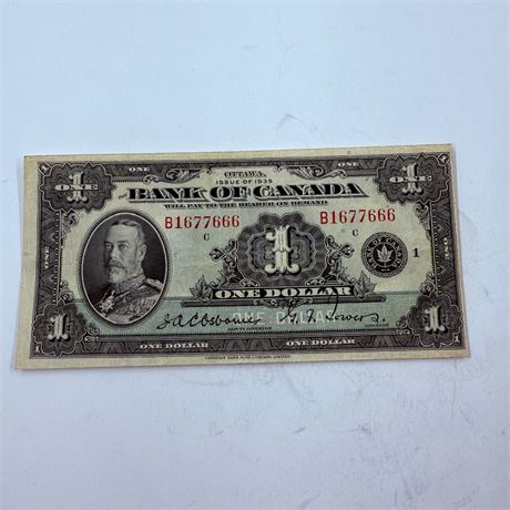 AU 1935 Canadian $1 Note