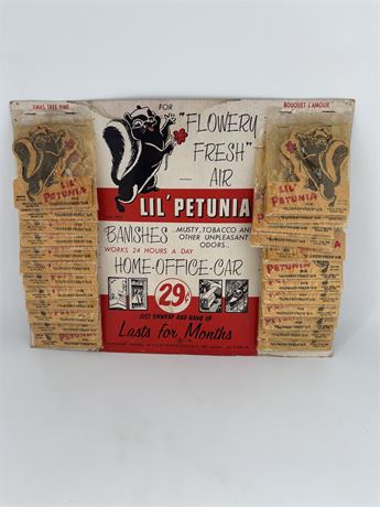 Store Display Card Of Lil' Petunia Air Fresheners