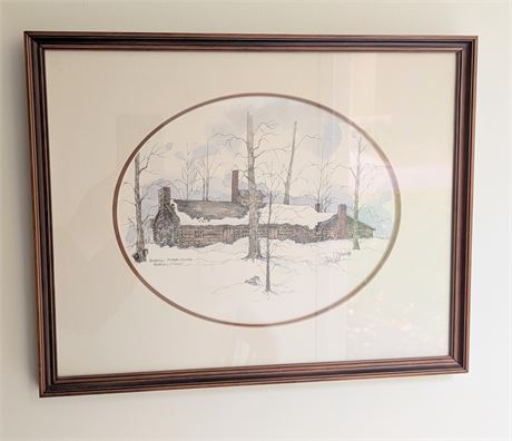 Signed Burton Sugar House Burton Ohio Framed Print