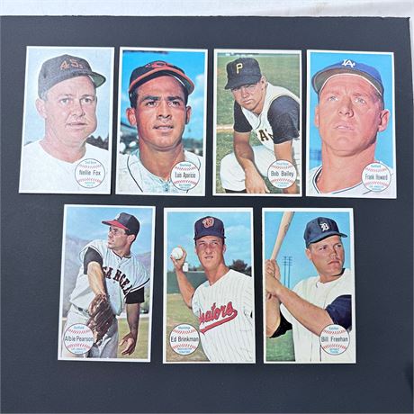 7x 1964 Topps Giants Cards