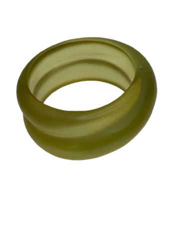 Green lucite bangle bracelet