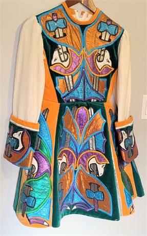 OAK Irish Step Dancing Dress Handmade Detailed Celtic Design