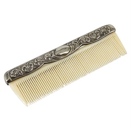 Vintage Child's Silver Plate Vanity Set Comb