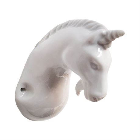 Miniature Ceramic Unicorn Bust Wall Plaque