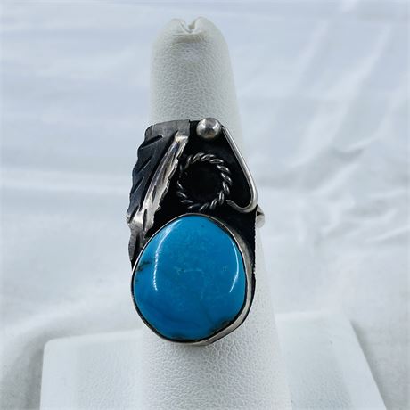 6.3g Navajo Turquoise Sterling Ring Size 6.5