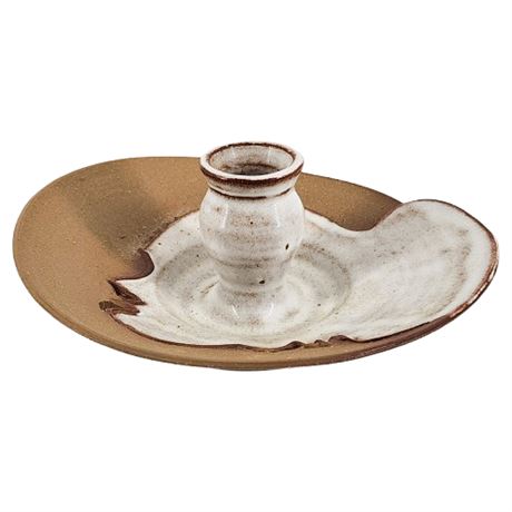 Signed Hand Thrown Studio Pottery Candle Holder