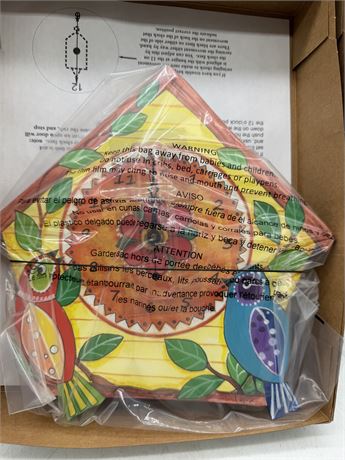 NEW Jolly Bird House Wood Clock