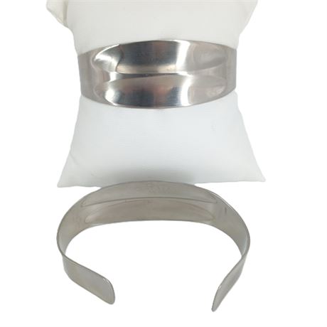 WMF Cromargan Modernist Cuff Bracelets, Pair of 2
