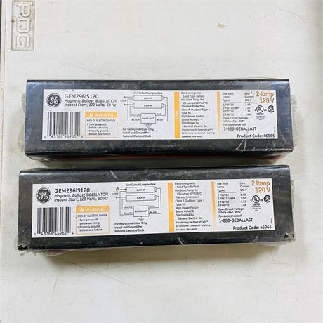 2 New GE Ballasts