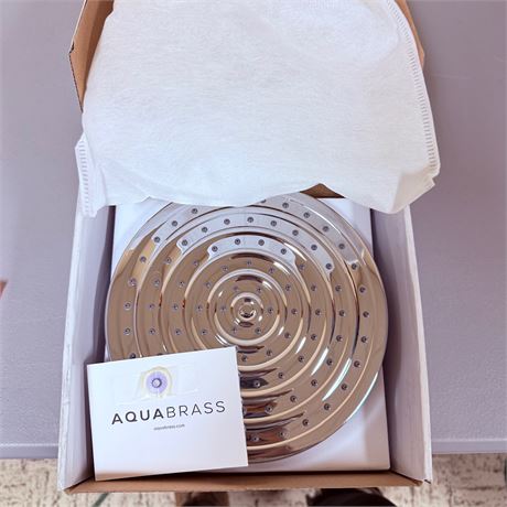 New Aquabrass 8” Chrome Rainhead