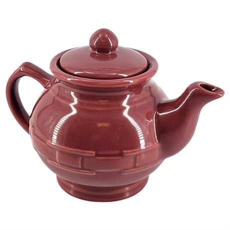 Longaberger Pottery 'Woven Traditions Paprika' Teapot & Lid