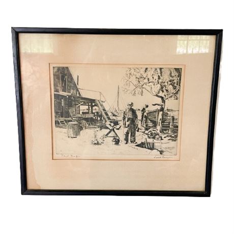 Lionel Barrymore "Point Magu" Etching