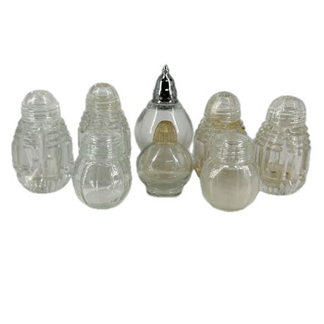Lot of Crystal & Glass Salt & Pepper Shakers