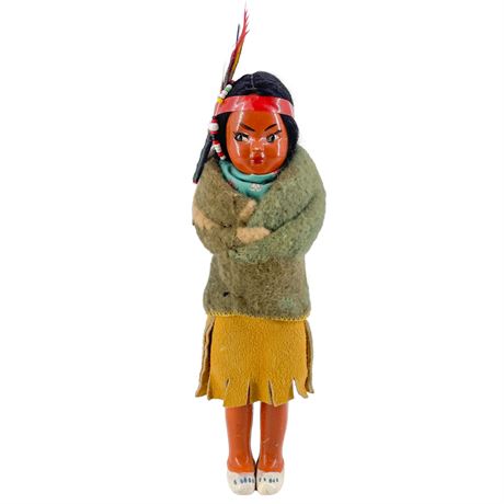 Vintage Celluloid Native American Souvenir Doll