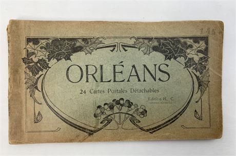 Antique French Orleans Tourist Travel Souvenir Postcard Book