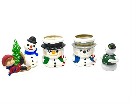 Mixed Snowman Lot - 4 pieces