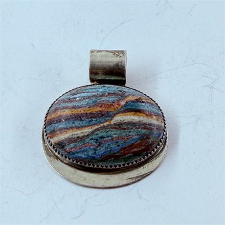 11.4g Navajo Signed Sterling Pendant