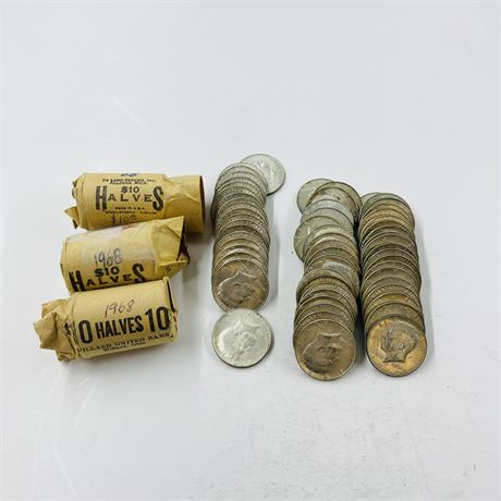 $30 XF-BU 1968 Kennedy Half Dollars