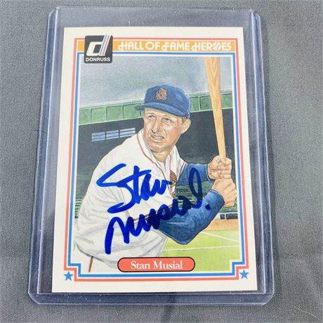 Signed 1983 Donruss Stan Musial Hall of Fame Heroes