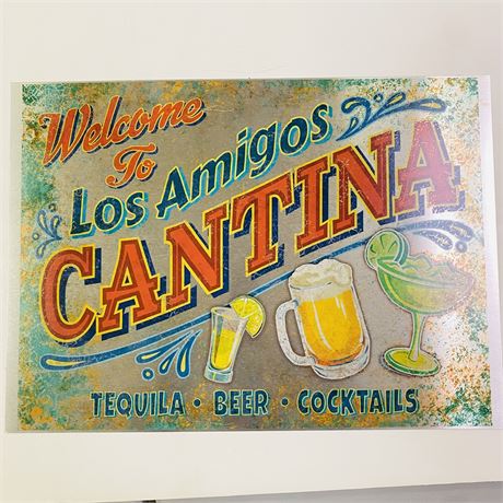 ‘Welcome to the Cantina’ 18x24” Metal Sign