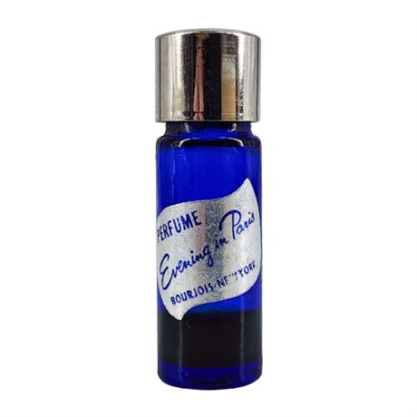Vintage Cobalt Blue Glass 'Evening in Paris' Mini Perfume Bottle