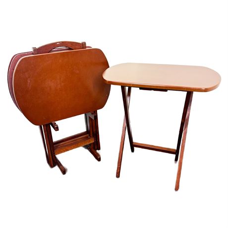 Set of TV Trays with Stand
