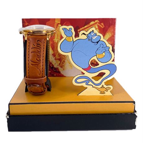 NIB Walt Disney Watch Collectors Club “Everlasting Time” Aladdin Genie Watch