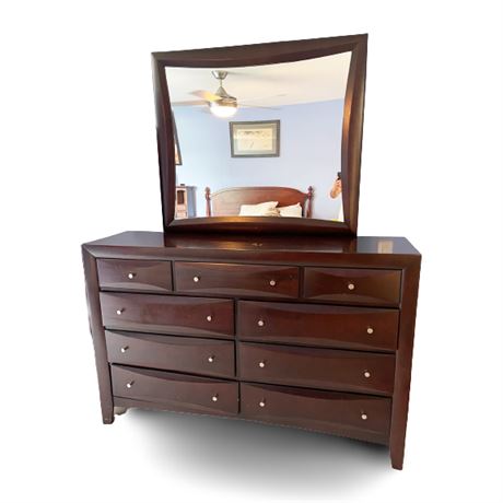 Contemporary Modern Chest with Mirror