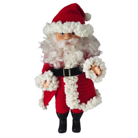 Santa Claus Hand-Made Crochet Clothes 16" Figure
