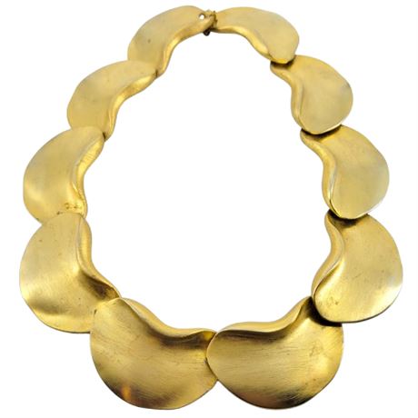 Vintage Chunky Gold Statement Necklace