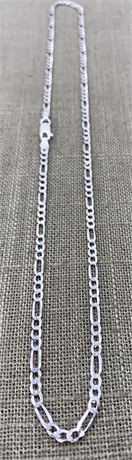 NEW 18” Sterling Silver Figaro Link Italian Chain